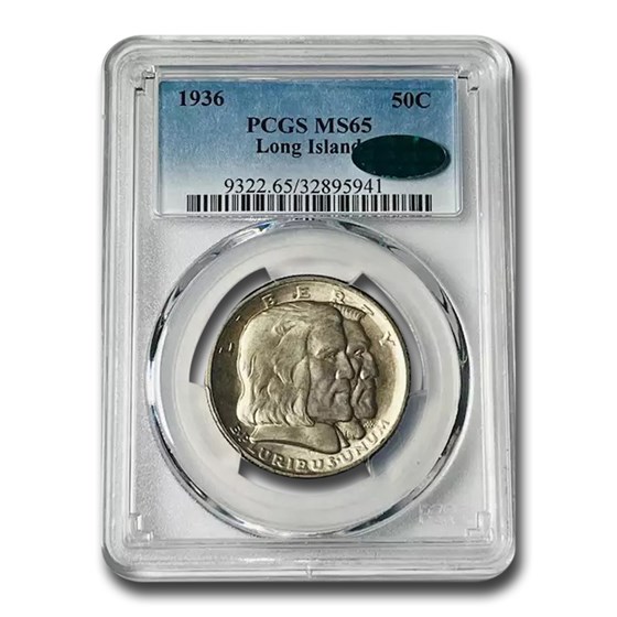1936 Long Island Tercentenary Half Dollar MS-65 PCGS (CAC) 1936 Long Island Tercentenary Half Dollar MS-65 PCGS (CAC)